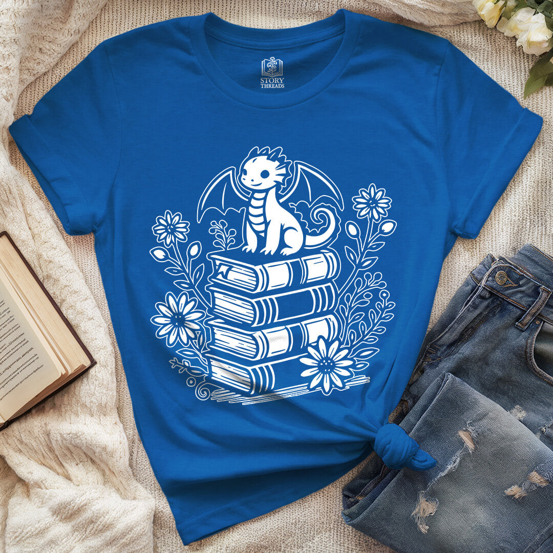 Baby Dragon Library T-shirt