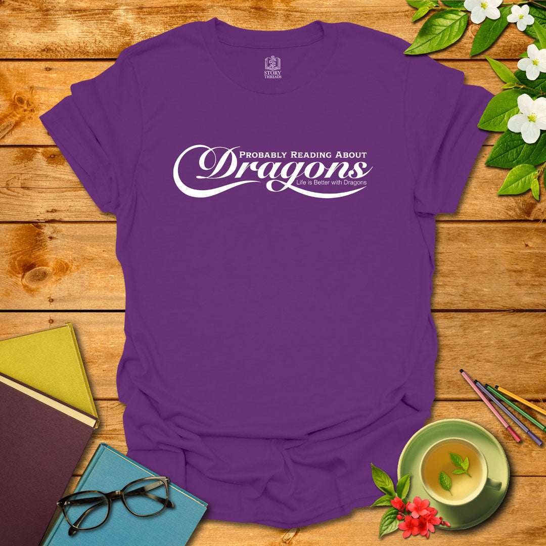 Reading About Dragons T-shirt