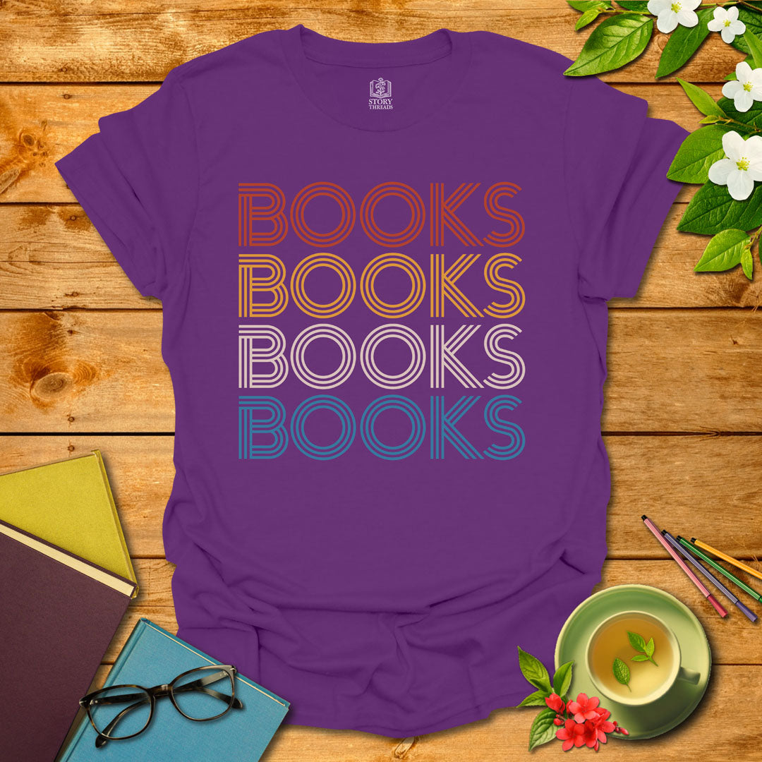 Retro Books T-shirt