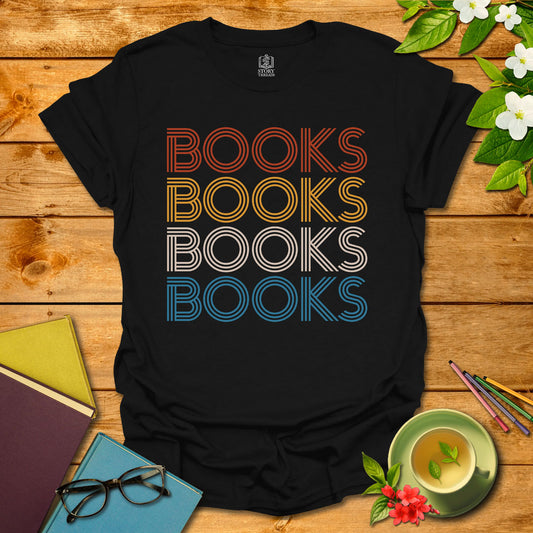 Retro Books T-shirt